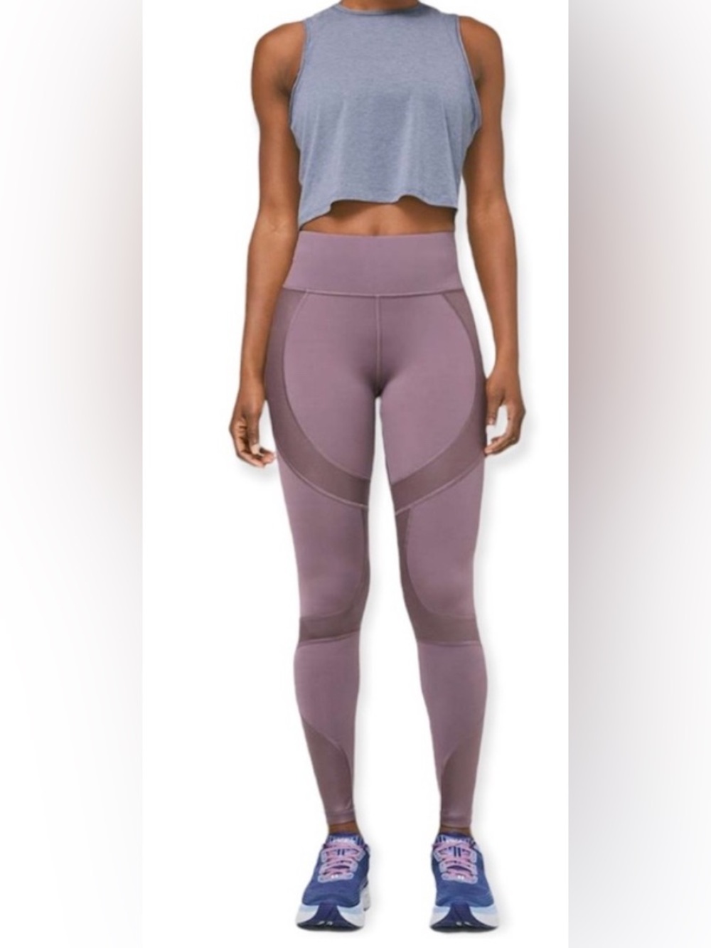 Like New Lululemon City Core Tight Leggings Nulux Purple Antique Bark 4